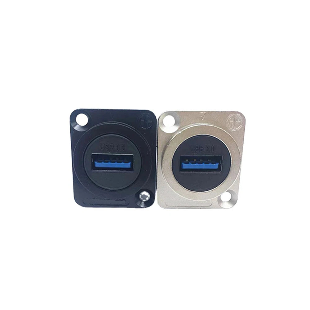 1PCS D Type Metal USB 3.0 Socket USB Female to USB Female Jacks USB Socket Module Panel Mounting Electronic Connectors Vue