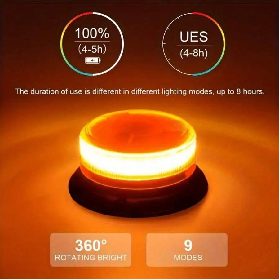 Nilight LED Strobe Light Amber Warning safety Flash Beacon Lights with Magnetic & 16ft Straight Cord for Truck Tractor UTV Car Vue