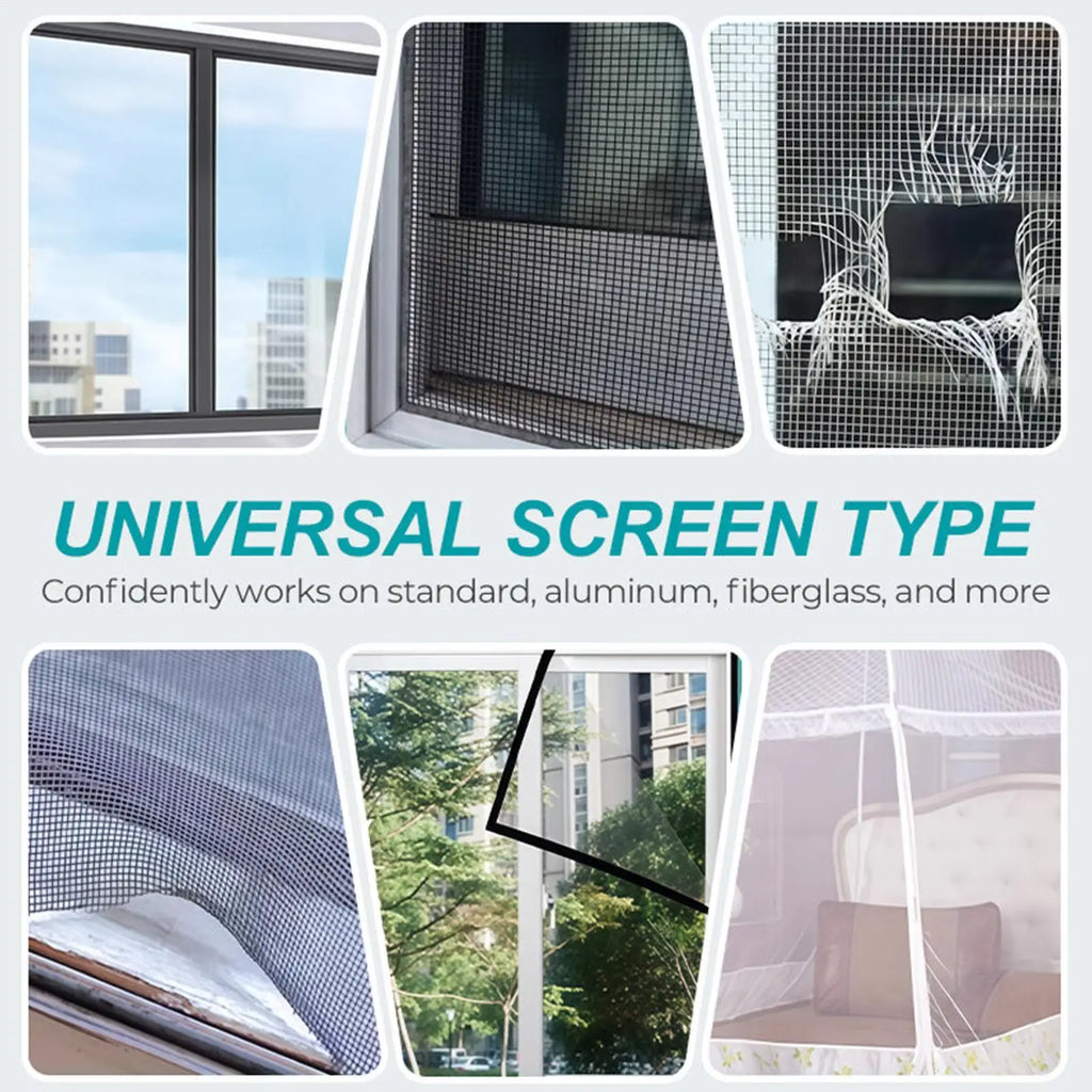 5m/10m Mesh Screen Repair Patch Adhesive Tape for Door Window Bug Net Tear Repair for Home Farmhouse Apartment Patio Dorm Vue