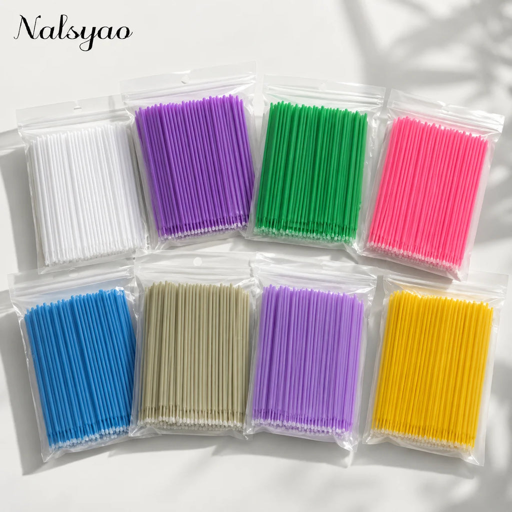 100pcs/Lot Eyelash Micro Swabs Cleaning Lash Lift Glue Remover Applicators Makeup Brushes Tool Microblade Extension Vue