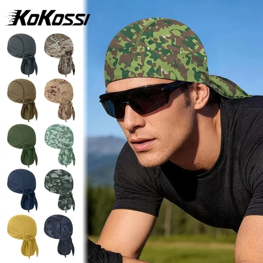 Print Quick-dry Headscarf Sweat-wicking Fabric Solid Sports Headband