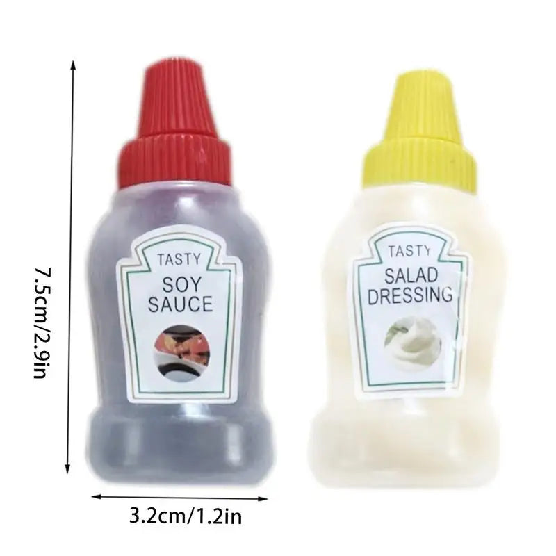 Mini Condiment Squeeze Bottles for Camping, BBQ & Travel Condiment Squeeze Bottles Vue