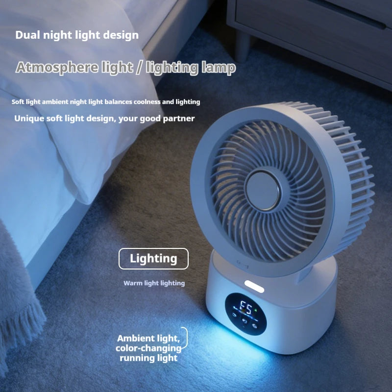 HOMEFISH Portable Rechargeable USB Wall Hanging Fan Remote Control