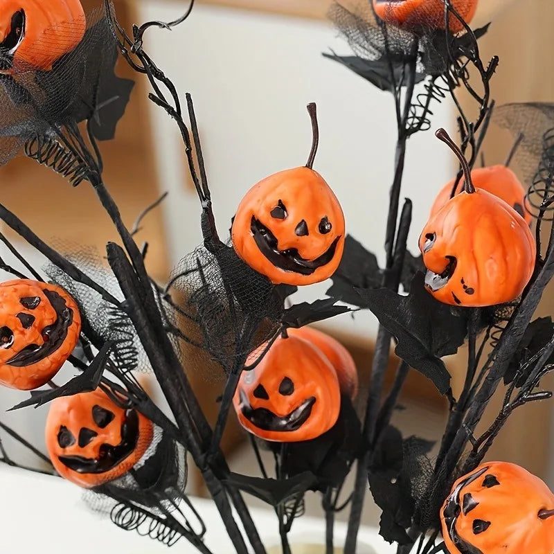 1-10PCS Pumpkin Maple Stem Floral Pick for Indoor Party Table Centerpiece Thanksgiving Halloween Christmas Decor Ornament Vue