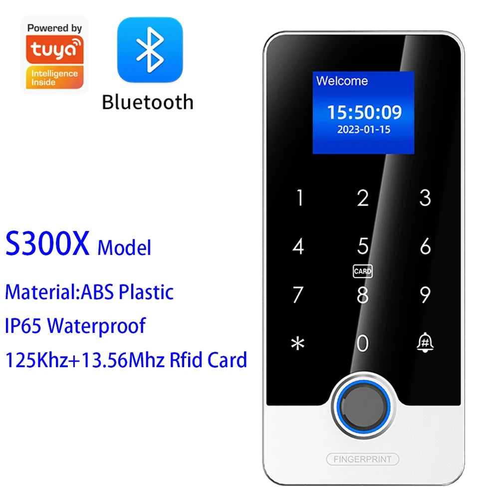 Work with Tuya App IP65 Access Control System 125Khz13.56Mhz Bluetooth Fingerprint WiFi Gateway Remote Unlocking Vue