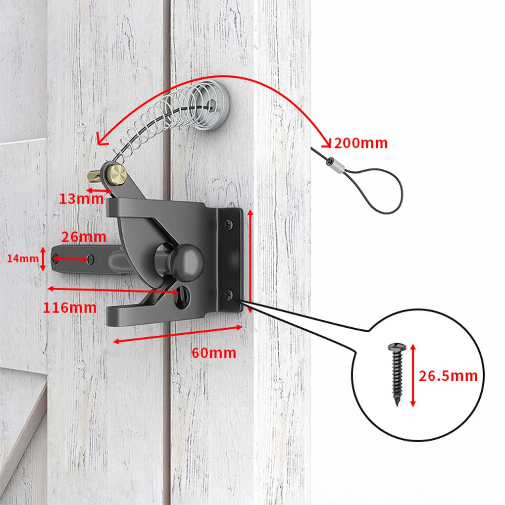 Auto Gate Latch with Bolt – Self-Locking Fence Slam Catch Gate Latch Vue
