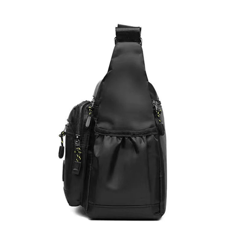 Men's Cross-body Bag Multi-layered Pockets Adjustable Shoulder Strap