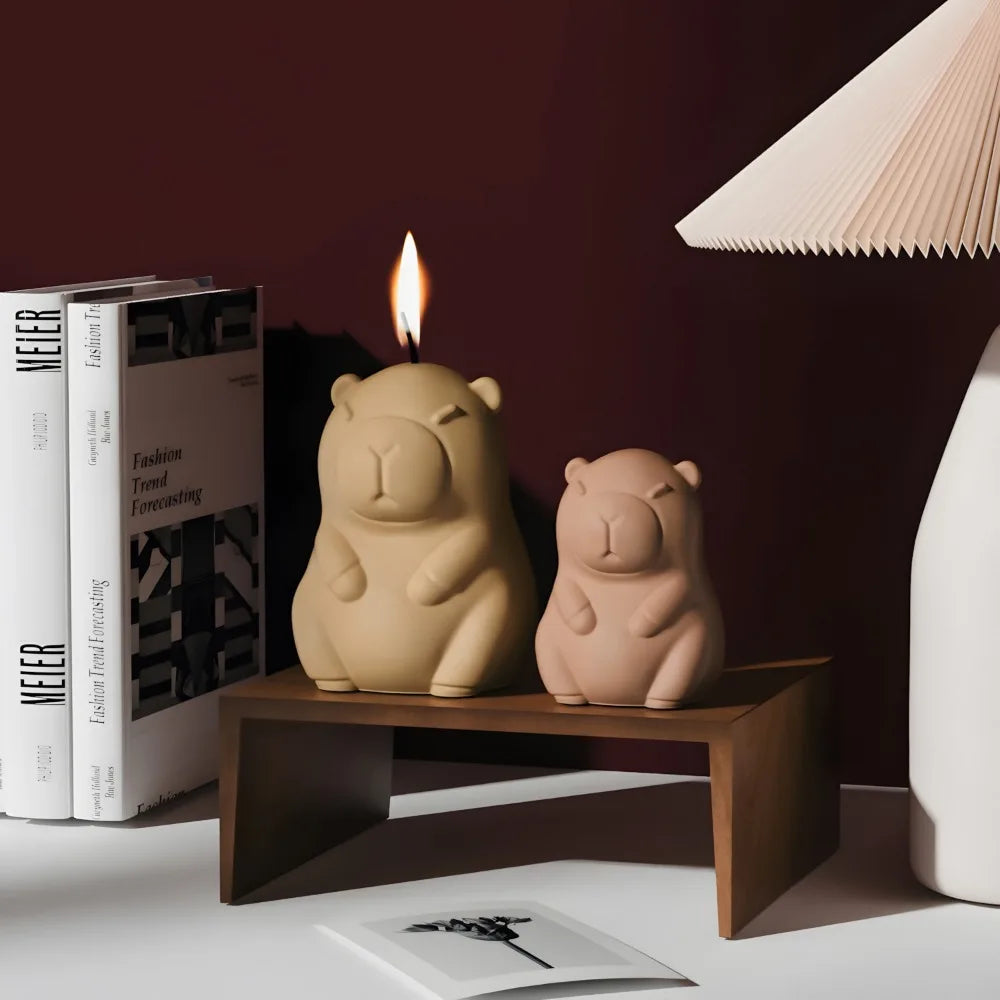 Standing Capybara Scent Candle Silicone Mold 3D Animal Resin Plaster Making Supplies Handmade Drip Glue Car Decor Birthday Gifts Vue