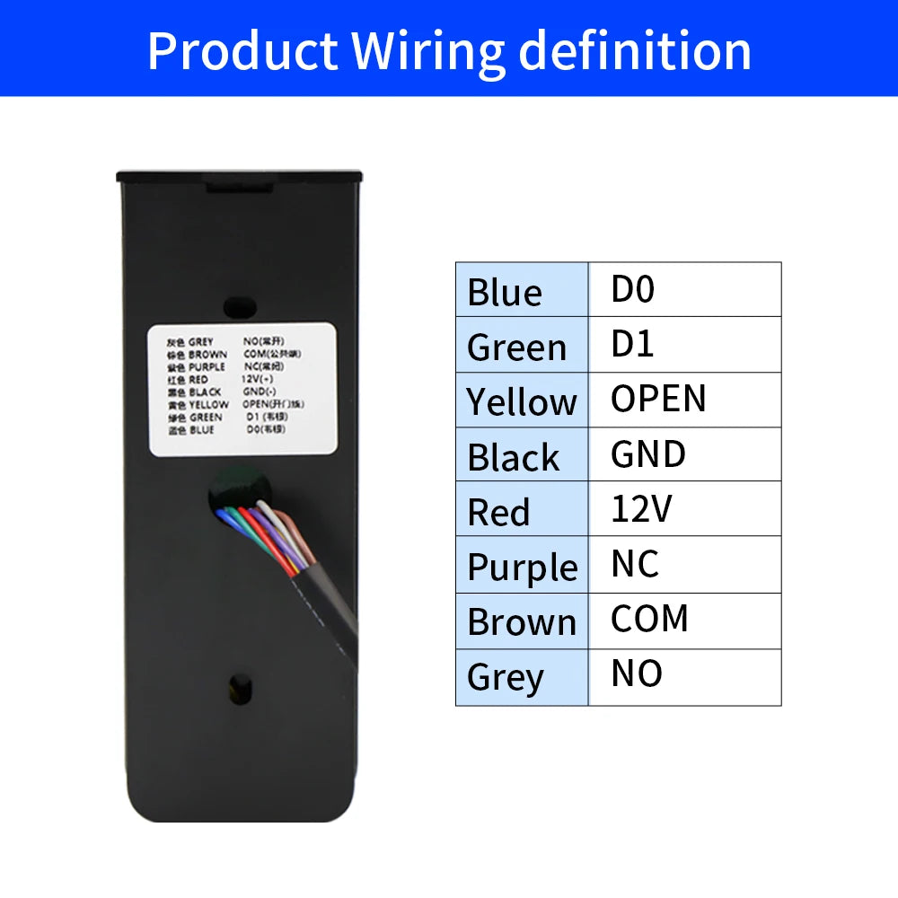 TTLock Waterproof Access Control with Fingerprint RFID Card APP Bluetooth Remote Door Opening Record Query Normally Open Mode Vue