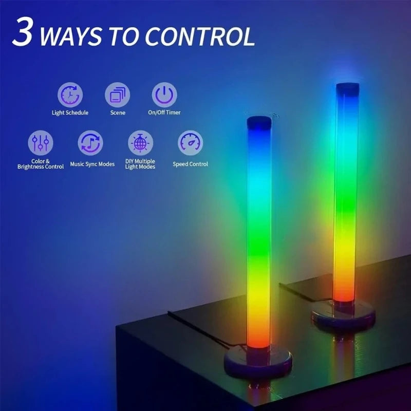 Smart LED Light Bar Remote Control 360° Illuminated Pickup Light Bluetooth DIY Music Sync TV Backlight Ambient Lamp Gaming Light Vue