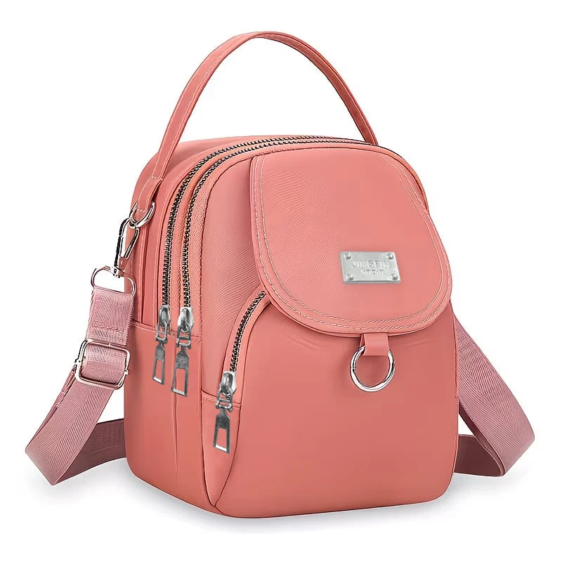 Grace Compact Convertible Crossbody Backpack Solid Tone Lightweight