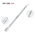 Professional Stainless Steel Dual-Ended Cuticle Pusher - Nail & Dead Skin Remover for Manicure and Pedicure - Essential Nail Art Vue 02
