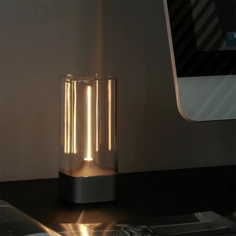 LED Minimalist Cordless Table Lamps 3 Levels Dimmable Rechargeable Camping Atmosphere Light Magnetic Filament Wireless Lamp Vue