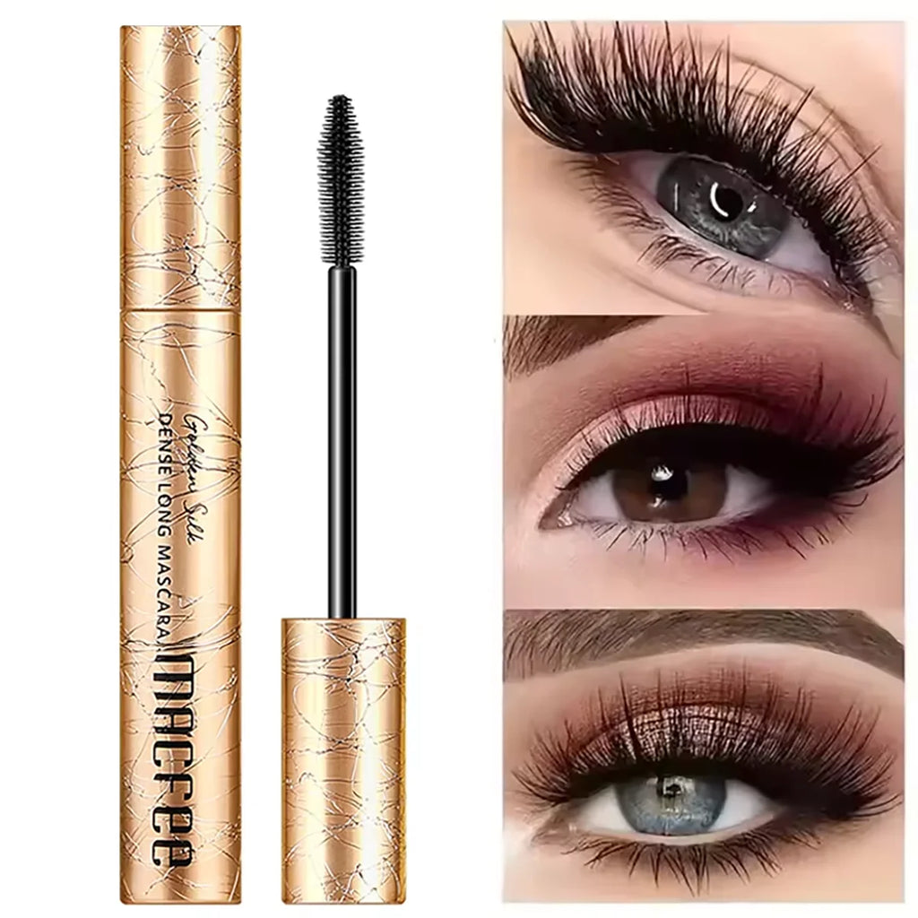 3D Mascara Lengthening Black Lash Eyelash Extension Eye Lashes Brush Beauty Makeup Long-wearing Gold Color Mascara Vue