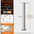 Parts Stainless Steel Sofa Feet Thickened Metal Furniture Feet Adjustable Light Luxury Table Legs Furniture Vue 30cm