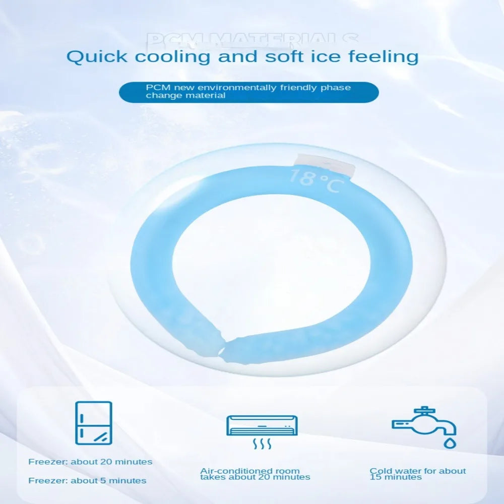 Collar Tube Neck Cooler Ice Gel Liquid Cooling Ring Reusable Maker