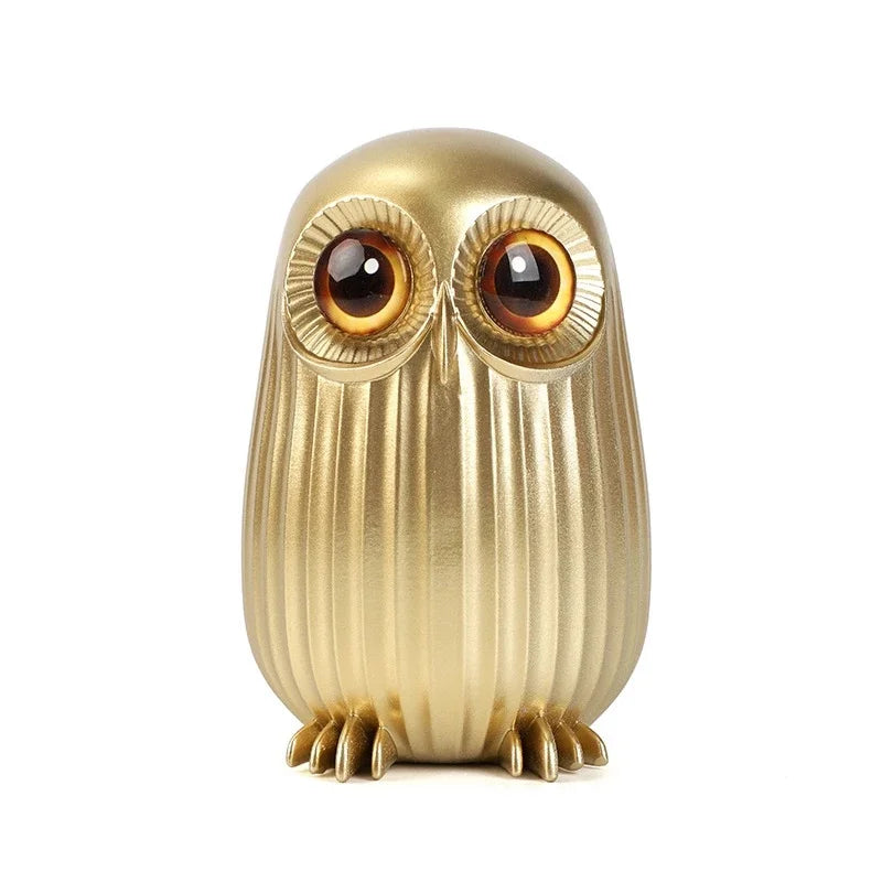 Nordic Resin Owl Figurine Elegant Tabletop Statue For Living Room Tv Cabinet Desktop Home Decor Gift Housewarming Christmas Vue