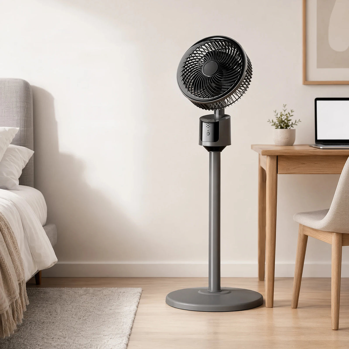 APWIKOGER USB Pedestal Floor Fan – Quiet 3-Speed Standing Fan Pedestal Standing Fan Vue