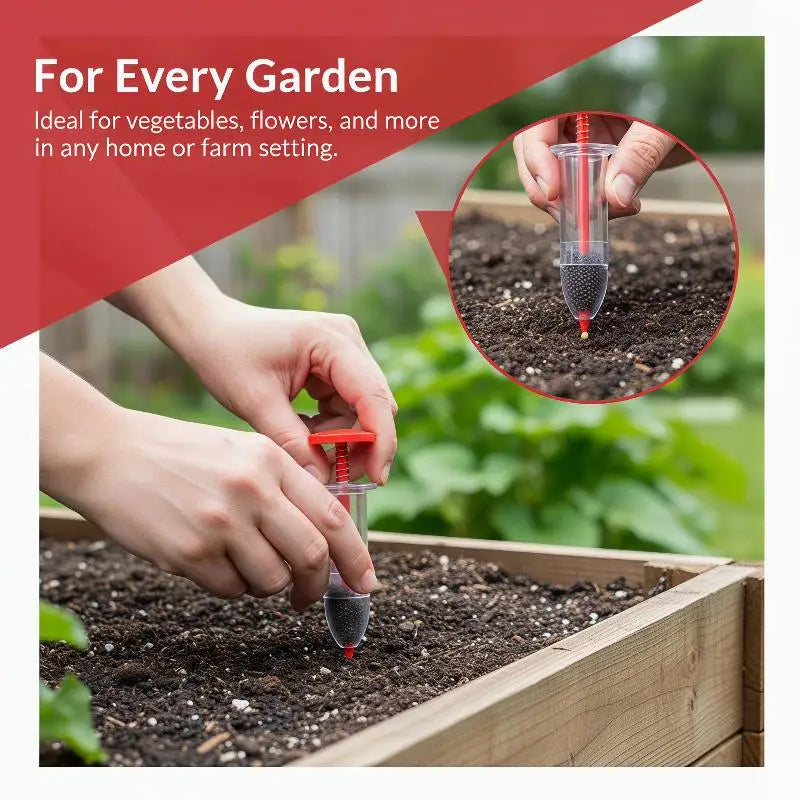 Handheld Seed Dispenser Mini Manual Seeder Tool Garden Planting Vue Default Title