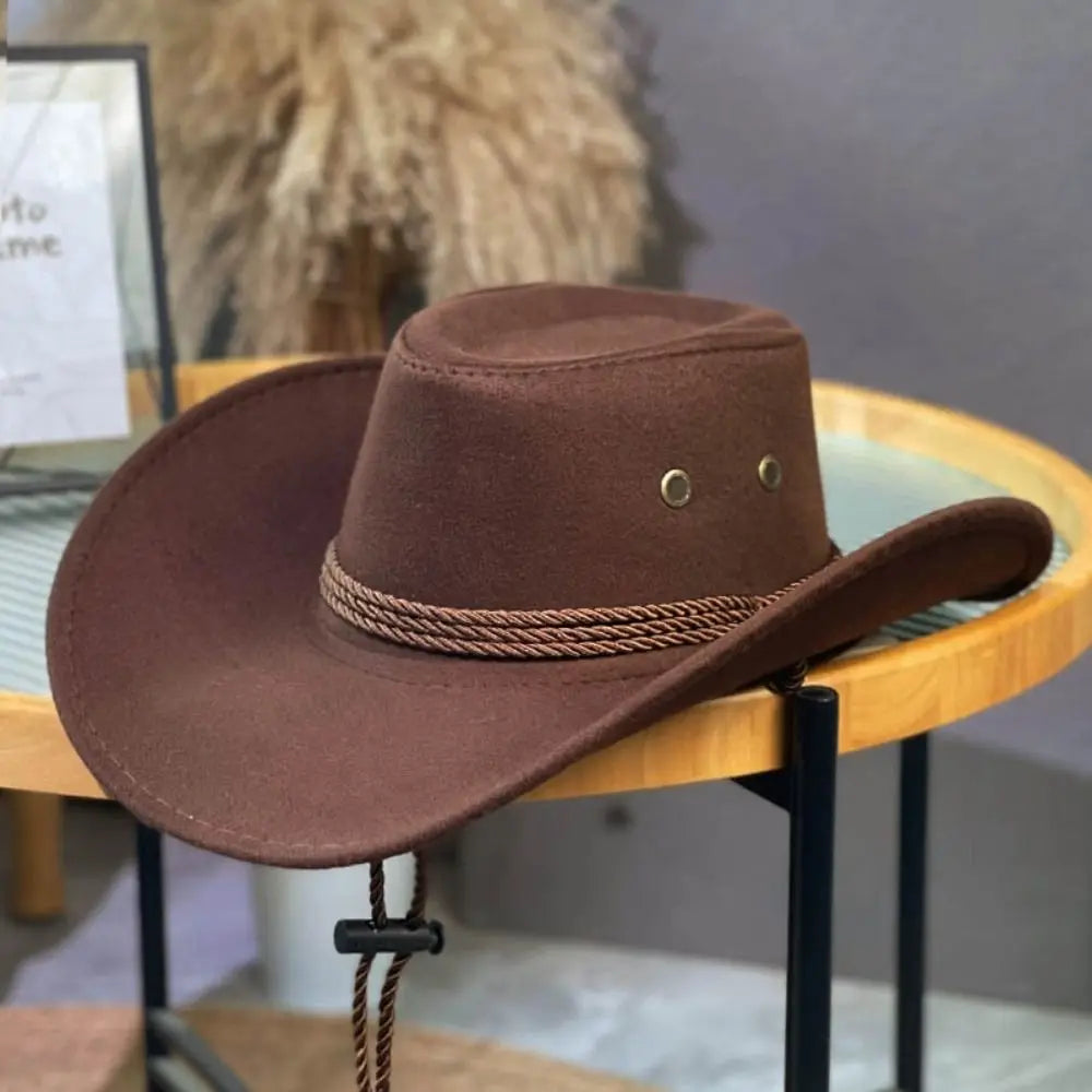 Fashion Western Cowboy Hat Ethnic Large Brim Jazz Grassland Sun Travel