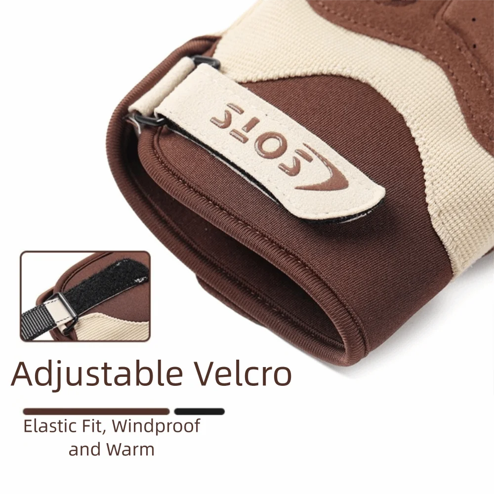 Full Finger Outdoor Sports Gloves Wear-resistant Breathable Cycling Gloves Shock-absorbing Non-slip Climbing Gloves Camping Vue