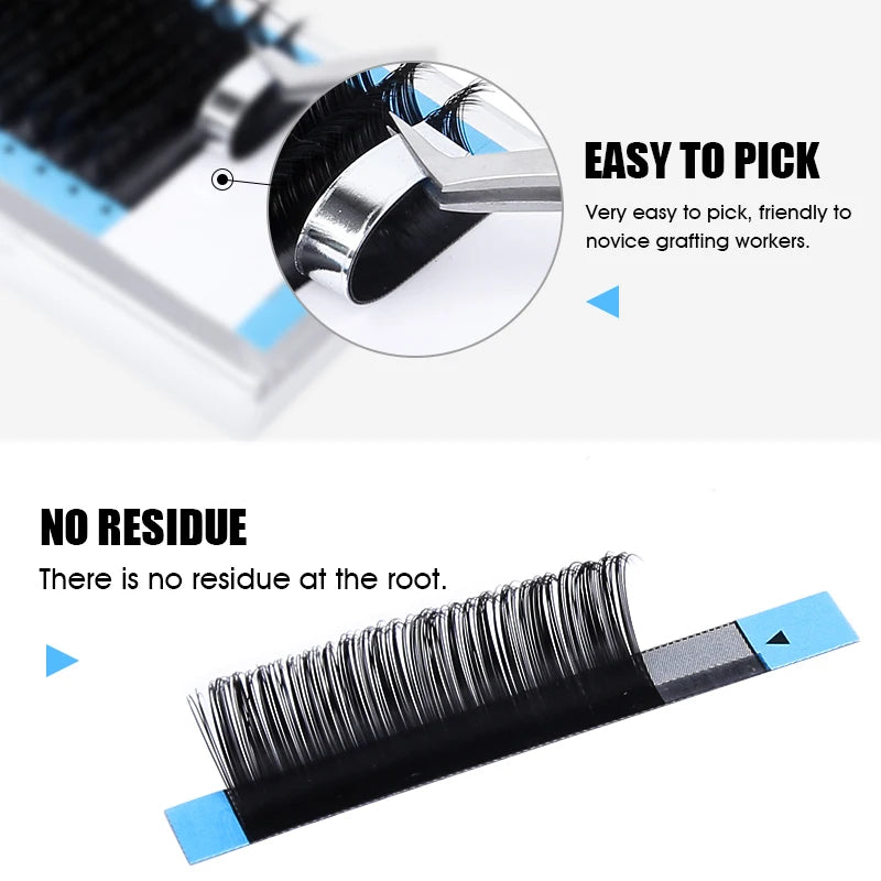 Private Label MASSCAKU Premade Russian Volume Classic Lashes Professional Mink Eyelash Extensions Individual Eyelashes Vue