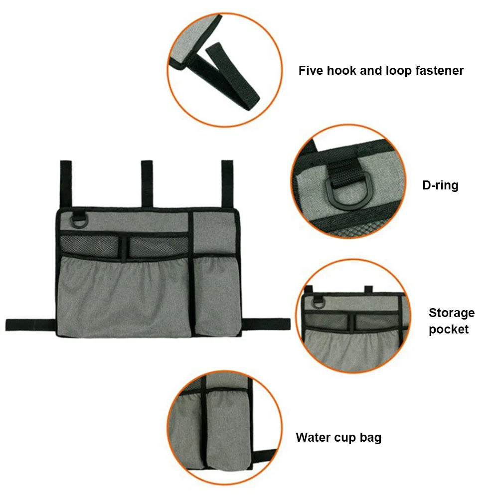 Walker Bag with Cup Holder – Rollator Side Organizer Bag Walker Organizer Bag Vue