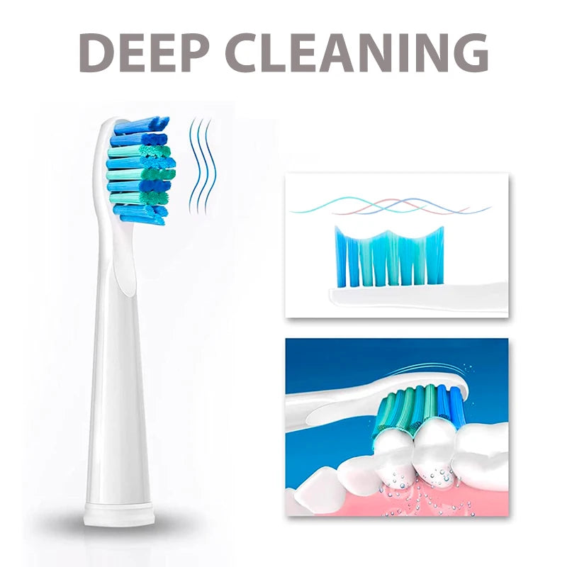 YUNCHI Replacement Electric Toothbrush Head Dupont Bristle Brush Refill For Fairywill Toothbrush Refills FW-D1/FW-D3/FW-D7 Vue