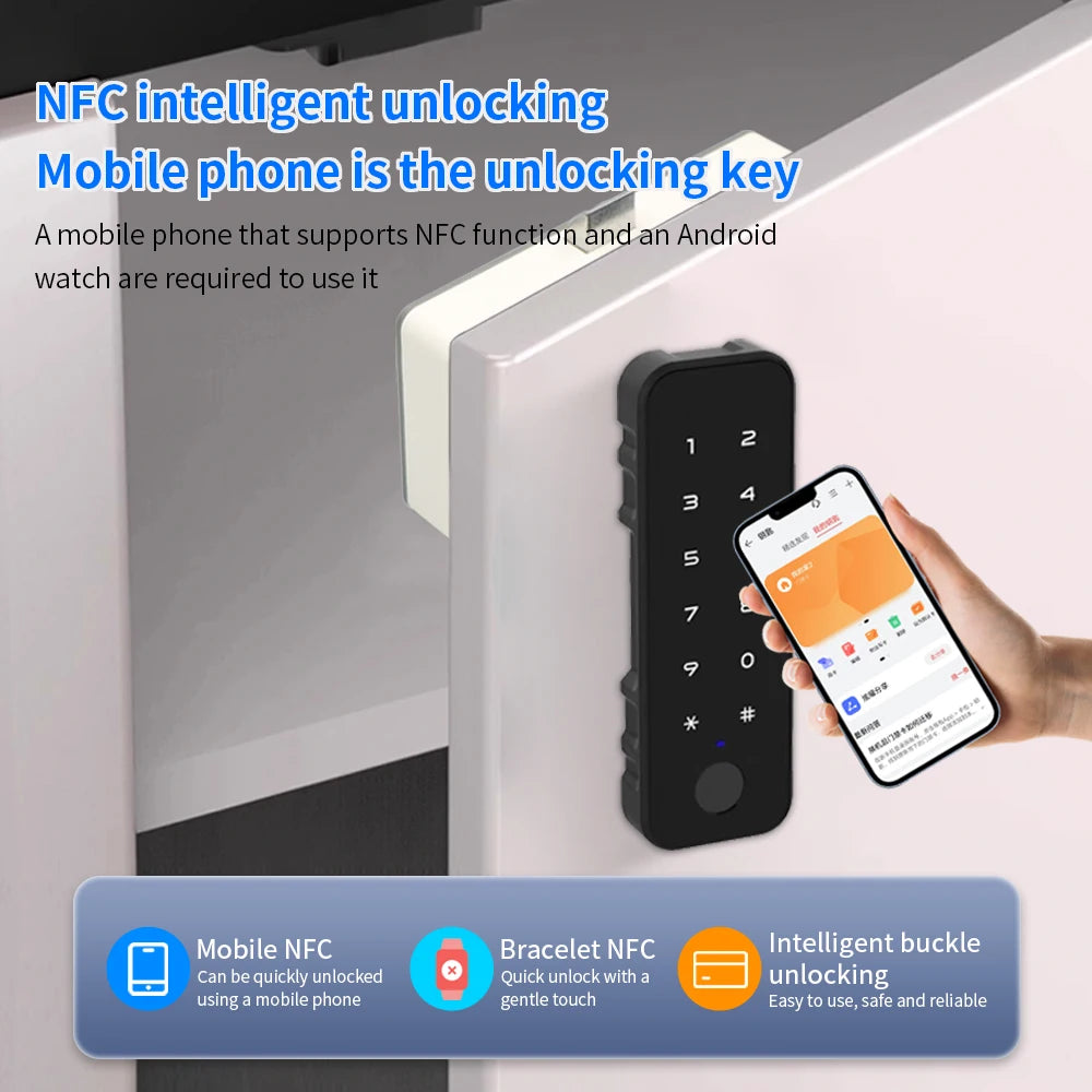 Smart Drawer Lock Invisible Electronic RFID 13.56MHz IC Cabinet Lock Unlock Intelligent Keyless Sensor Lock Easy To Install Vue