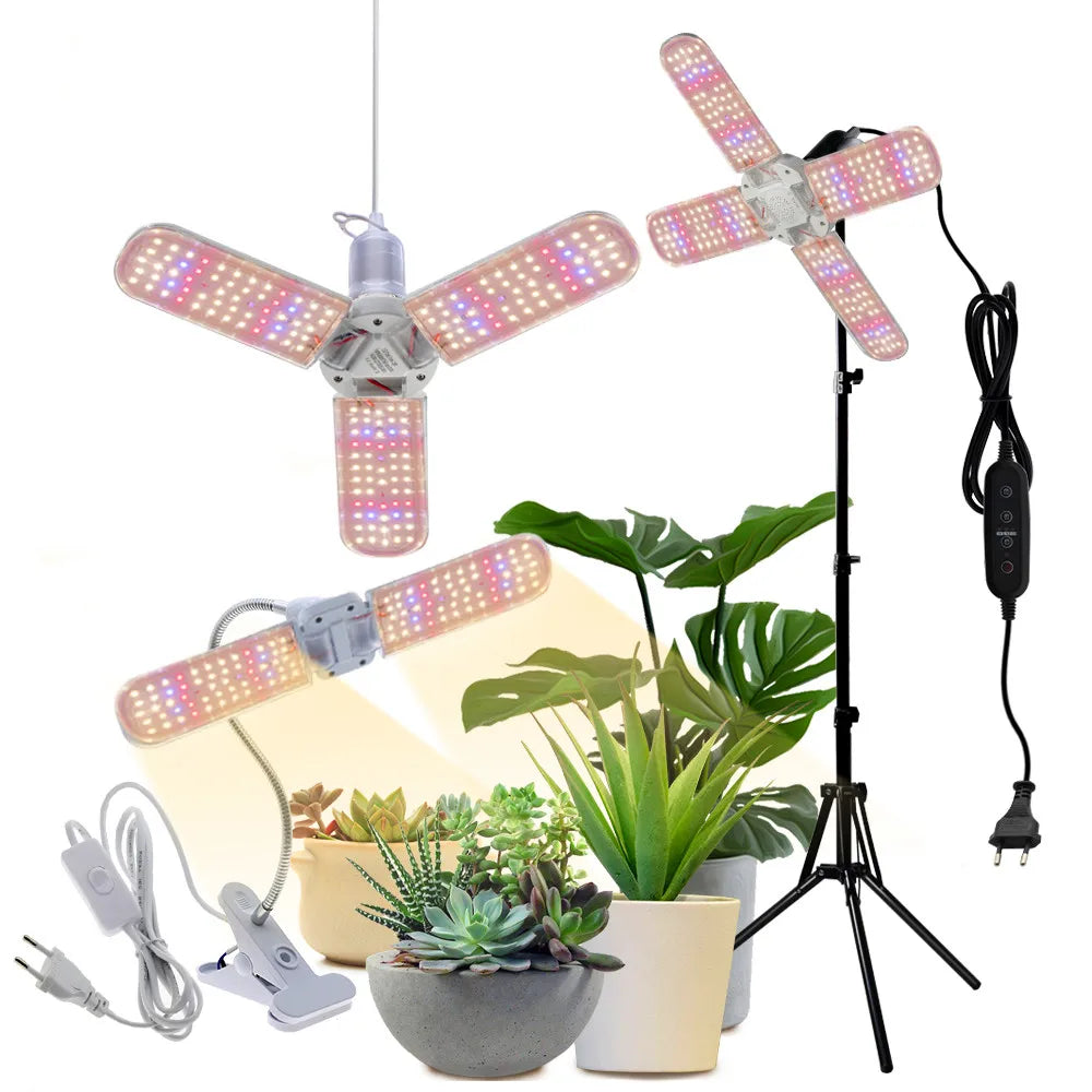 24W 36W 48W Foldable LED Grow Light Full Spectrum E27 Plant Growing Light Phytolamp Bulb For Indoor Plants Flower Seedling Vue