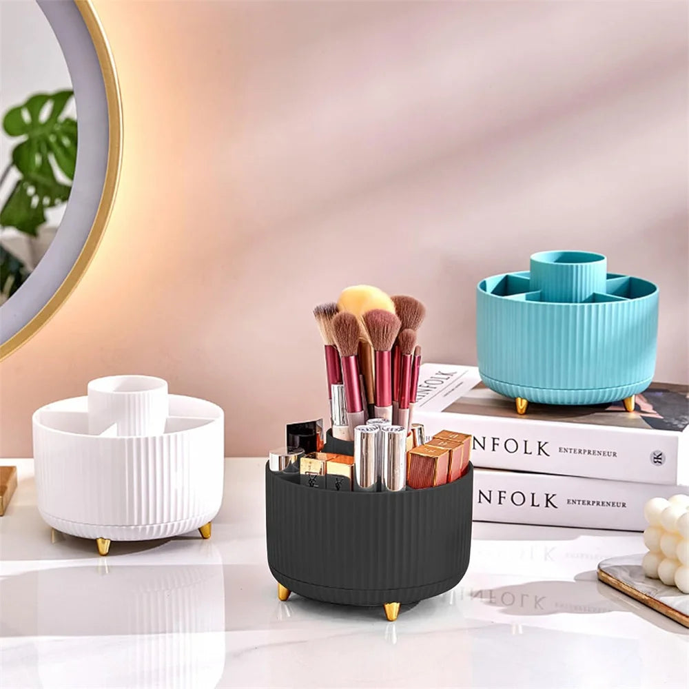 360° Rotate Makeup Brush Holder Organizer, Makeup Organizers Countertop, Makeup Organization and Skincare Storage for Vanity Vue