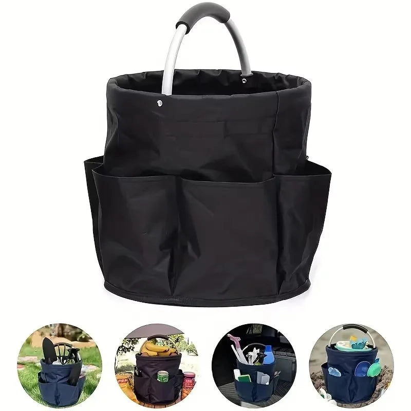 17L Large Storage Organiser Bag Folding Basket Picnic Tote Outdoor Cleaning Caddy with Handle Tool Bag Cleaning Supplies Vue