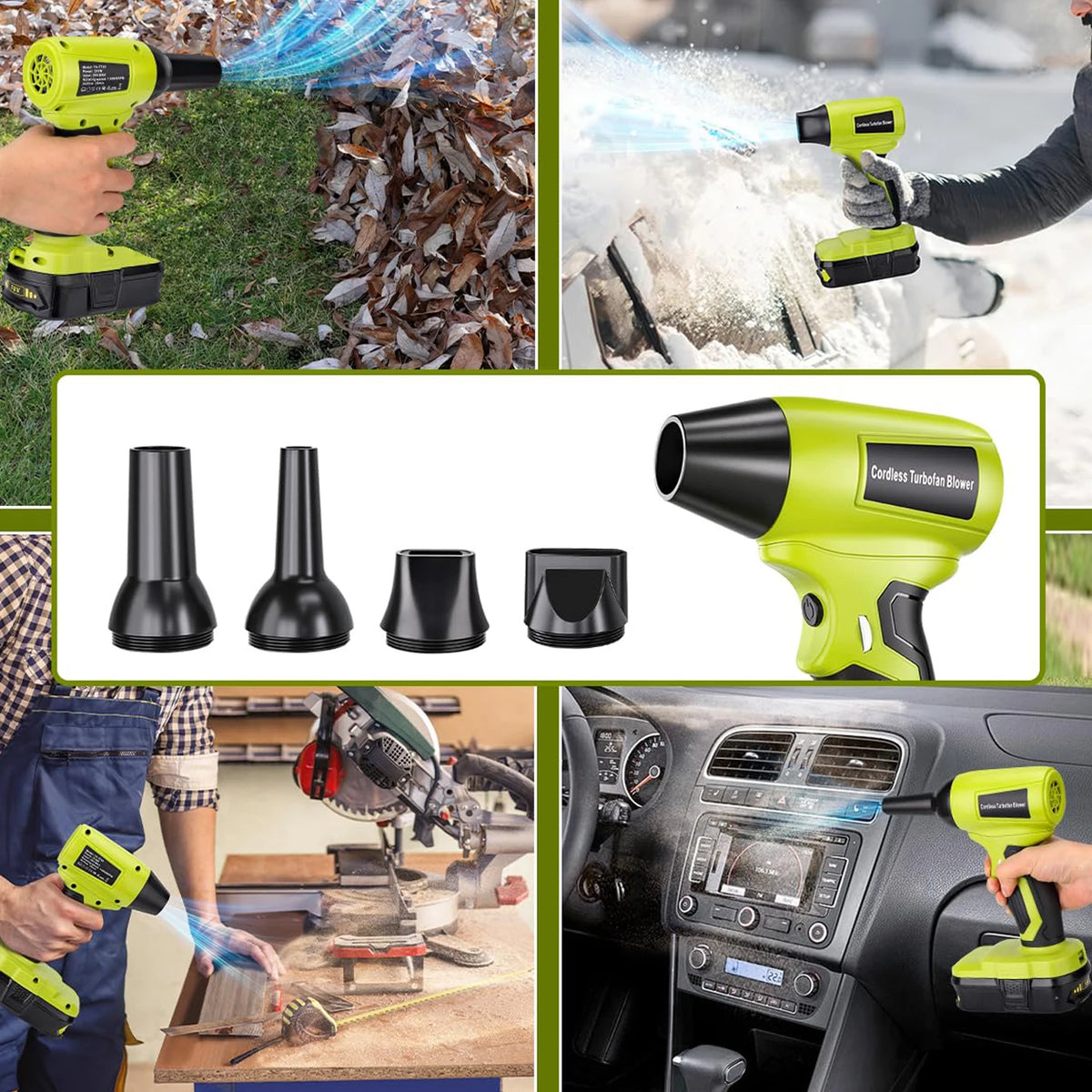 Power Tool Accessories Brushless Turbo Blower for Ryobi 18V Battery Violent Air Gun Handheld Fan Computer Keyboard Cleaning Tool Vue