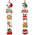 New Christmas Door Hanging Ornament with Santa Claus Banner for Holiday Party Home Decor Festival Celebration Supplies Vue Door Hangers 1Suit