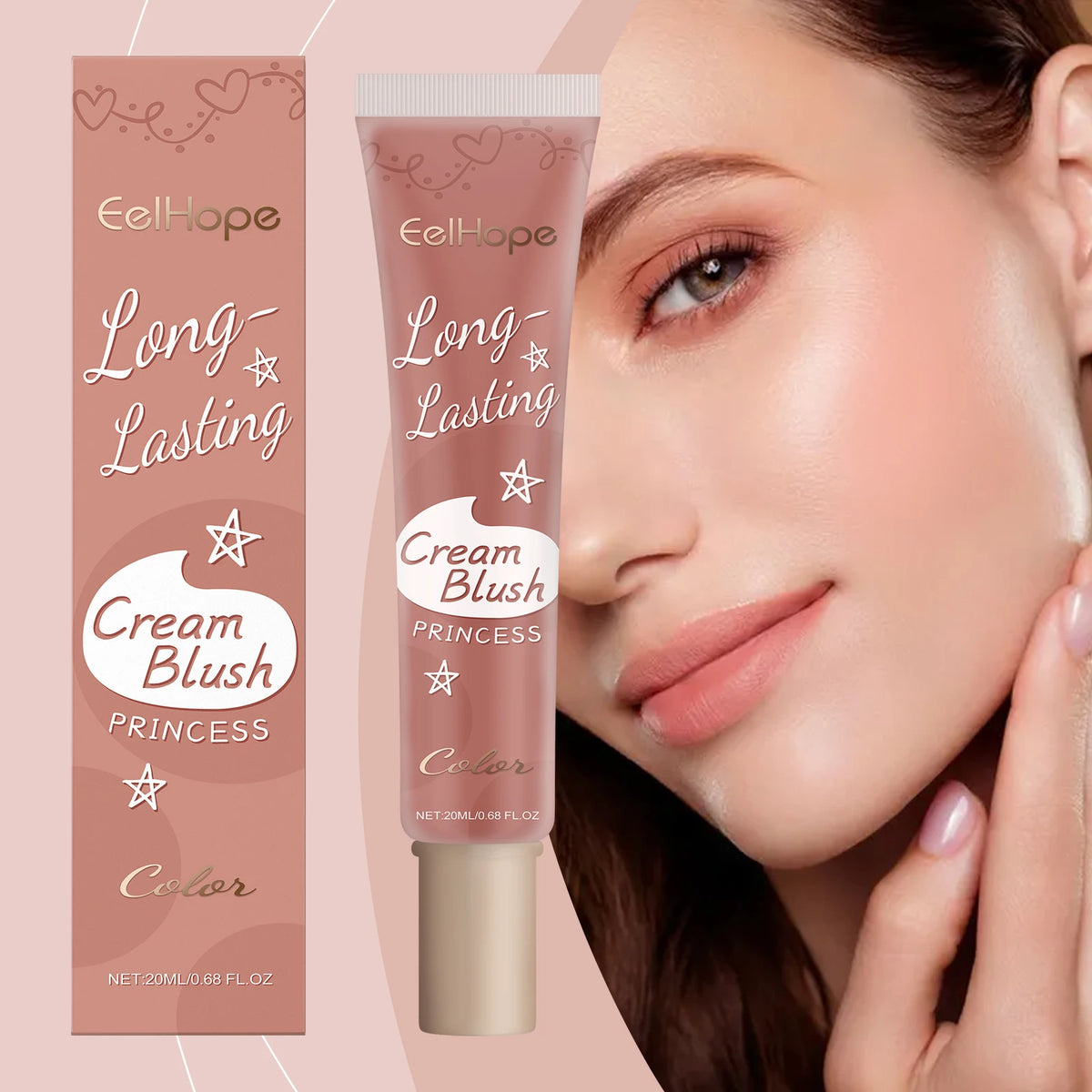 Blush Cream - Highly Pigmented, Long-Lasting, Smudge-Proof, Fine-Textured, Natural, Lightweight, Moisturizing Blush Cream Vue