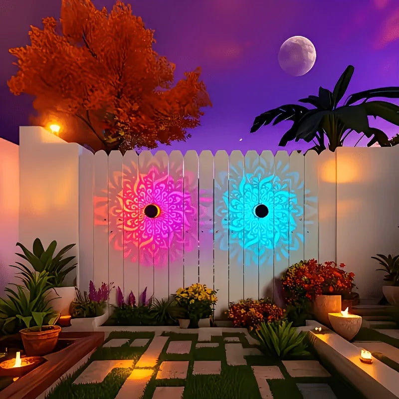 1-8PCS Solar Flower Sun Wall Lantern Outdoor Waterproof Garden Decorative Light Landscape Sconce for Yard Home Exterior Vue
