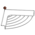 Stainless Steel Sink Corner Rack Waterproof Punch-free Dish Drying Rack Anti-rust Hollowed Sink Storage Holder Vue Silver