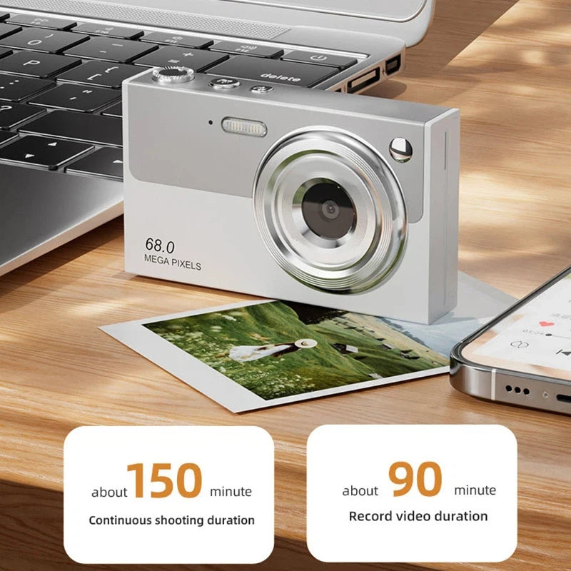 Lenovo Dual Camera Selfie CCD Camera 68 Megapixel 4k HD Wifi Digital Camera Portable Student Image and Video Smart Camer Vue
