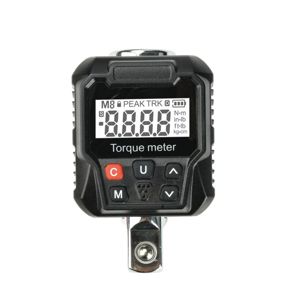 Digital Torque Meter 17-340Nm Electronic Torque Tester Adapter 4 Units Switch LED Buzzer Alarm for Auto Motorcycle Repair Tool Vue