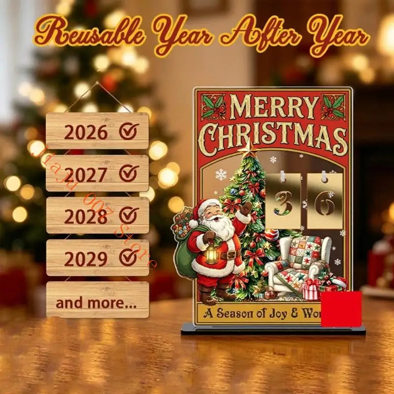 Acrylic Advent Calendar Display with Hanging Date Cards Advent Calendar Display Vue