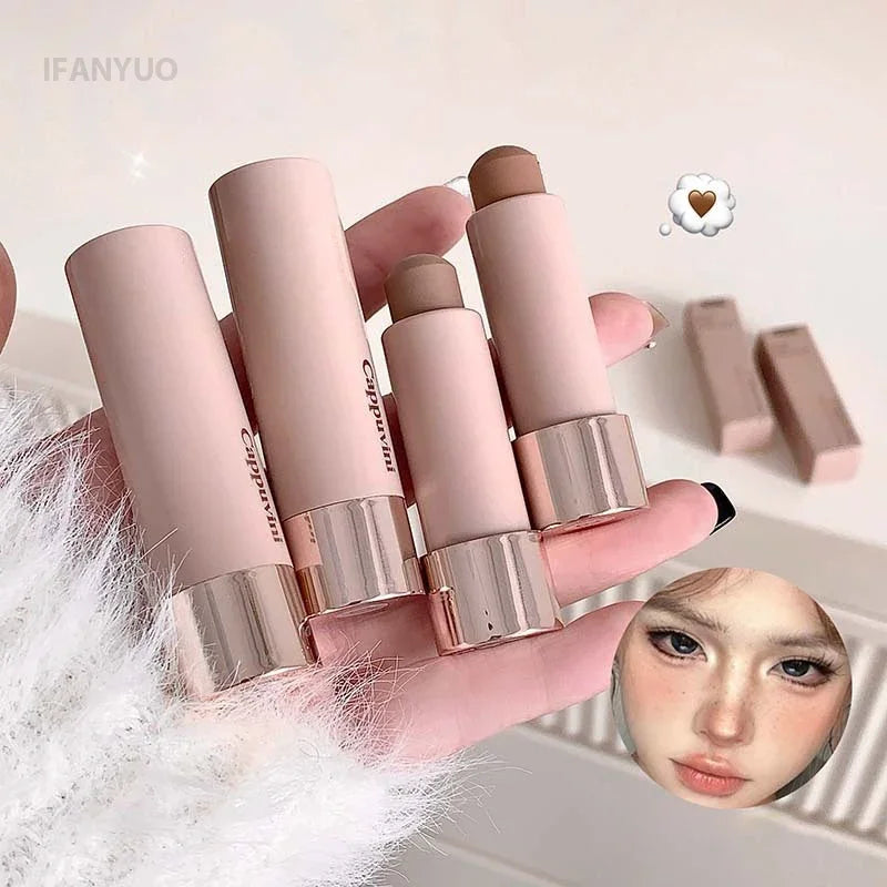 Gray Brown Bronzer Contouring Stick Waterproof Cream Texture Moisturizing Shadow Contouring Pen Face Concealer Cosmetics Makeup Vue