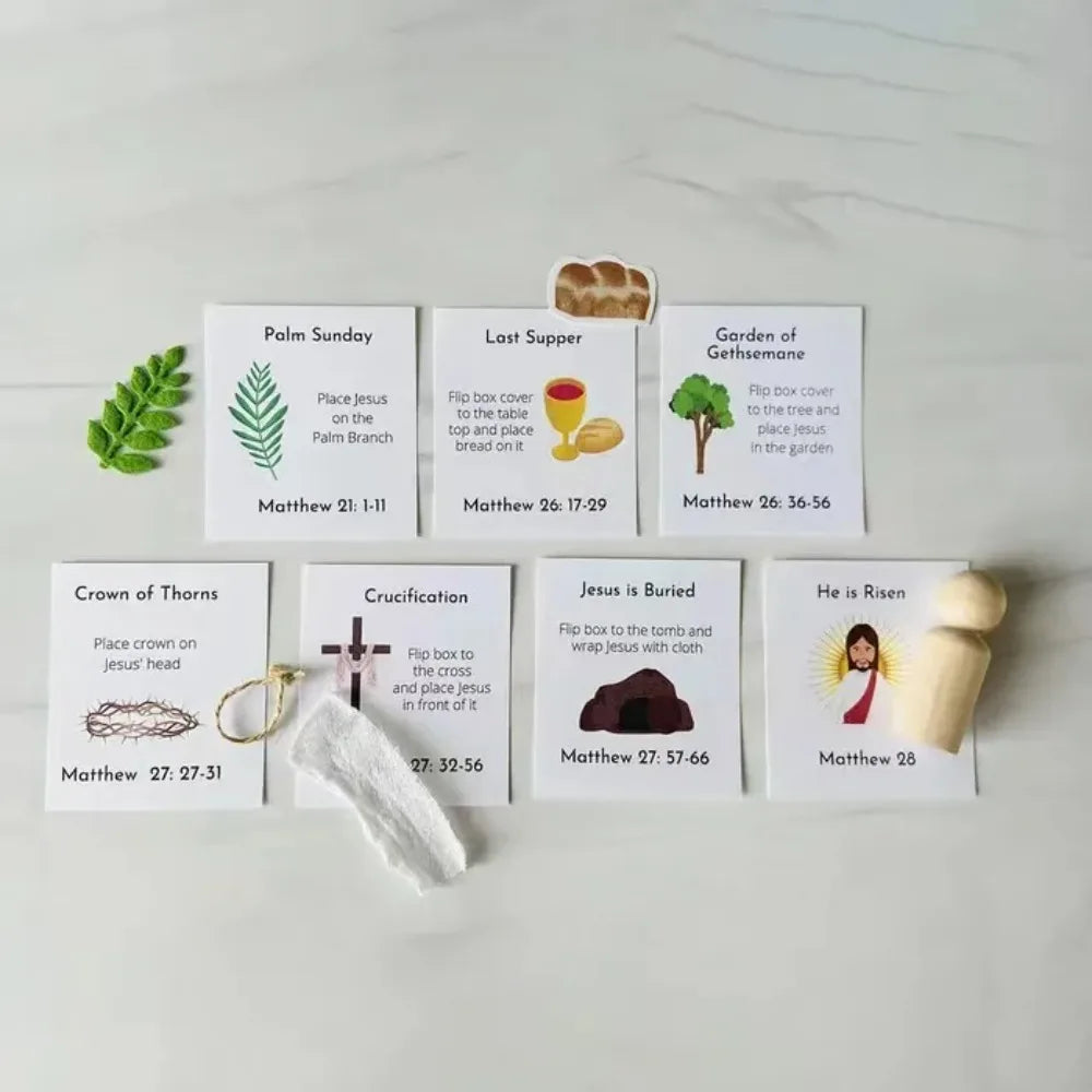 Multi-purpose DIY Easter Holy Week Box Mini with Storage Box Holy Week Gift Set Reusable Easter Vue