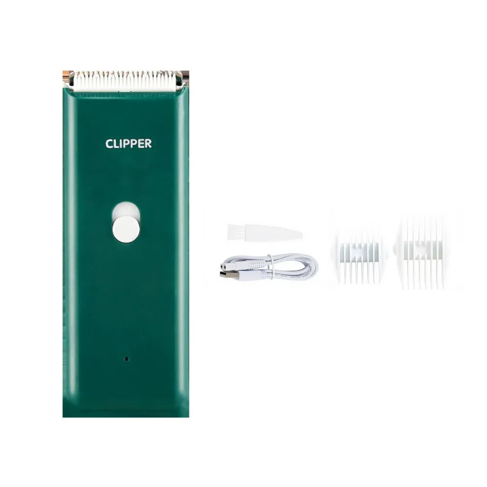 Pet Haircutting Professional Dog Hair Clipper Waterproof Wireless Pet Hair Trimmer Low Noise Mute Cat Grooming Clipper Home Use Vue Green