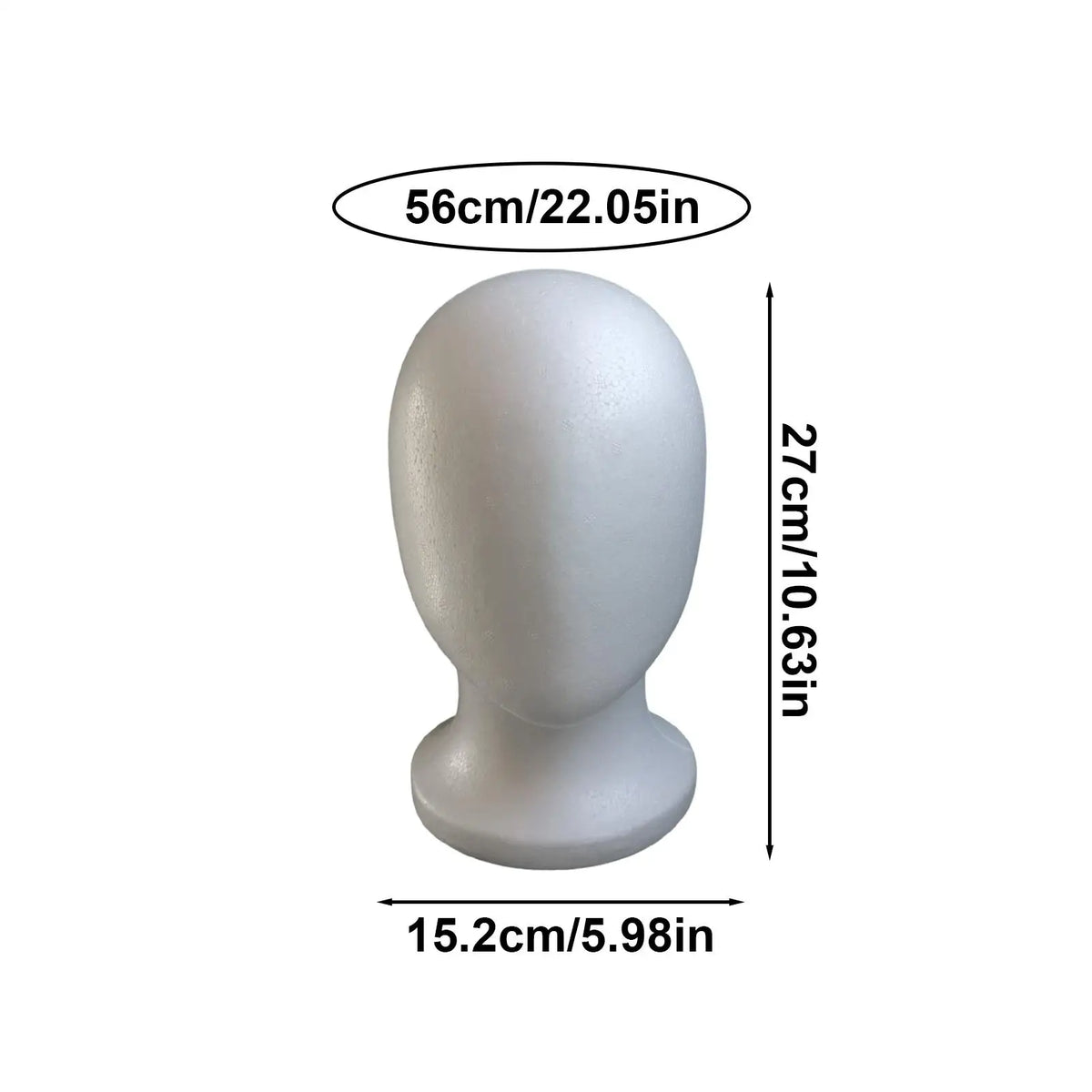 Styrofoam Wig Head Foam Mannequin Stand Holder Faceless Cosmetics Display Stand for Hair Travel Salon Hairpieces Model Hat Style Vue