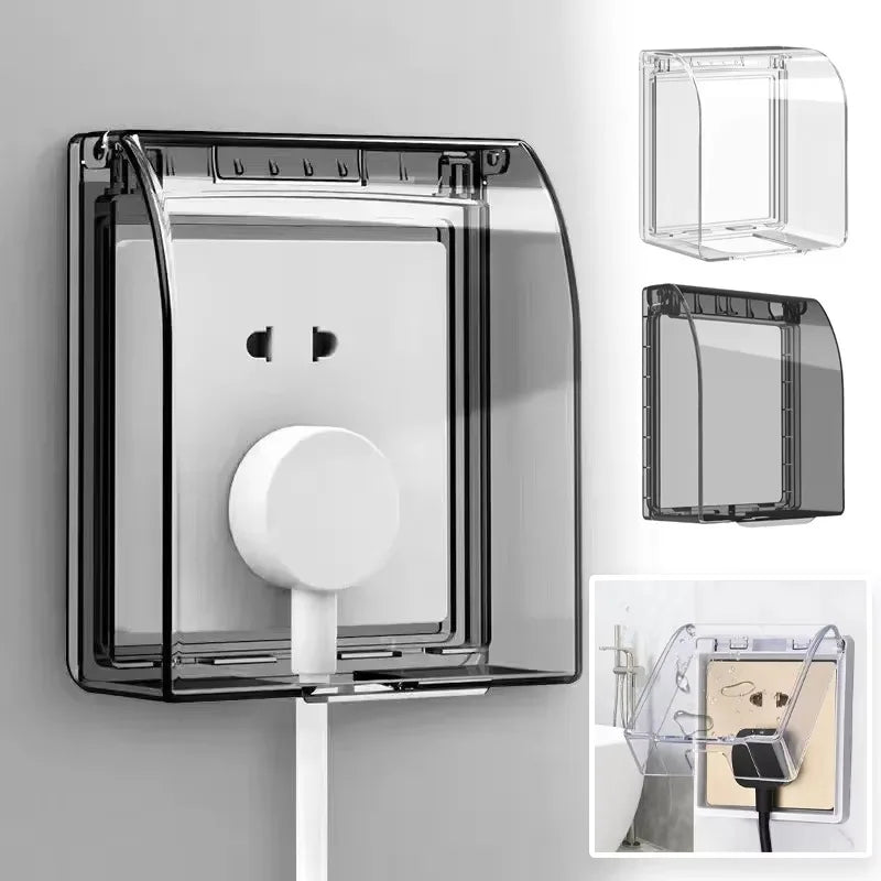 1-20PCS Universal Splash Proof Waterproof Box Cover for Bathroom Outlet Switch Protector for Shower Socket Shield Removal Vue