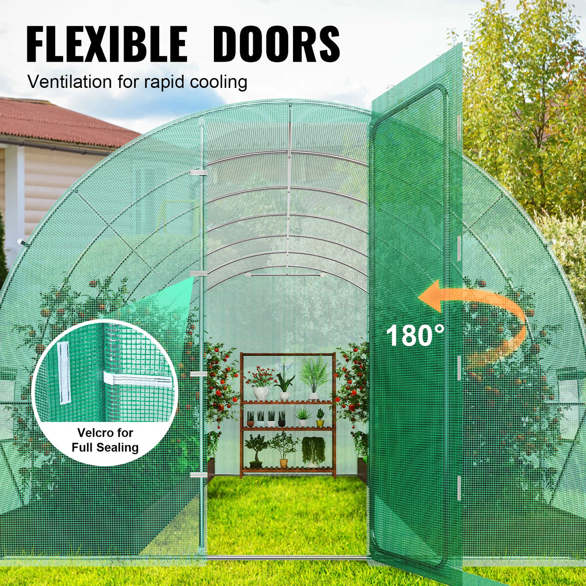 Walk-In Tunnel Greenhouse Hoop House | Galvanized Steel Frame Walk-In Greenhouse Vue