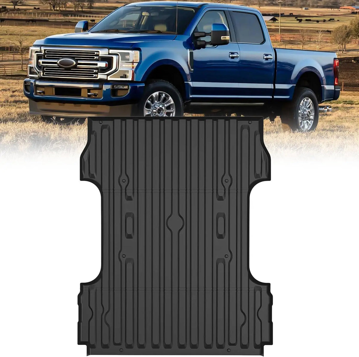 Nilight Truck Bed Mat Compatible with 2017-2026 Ford Super Duty F250/F350/F450 6.75 FT, Heavy-Duty Cargo Liner, Non-Slip, All Weather Protection Vue black United States
