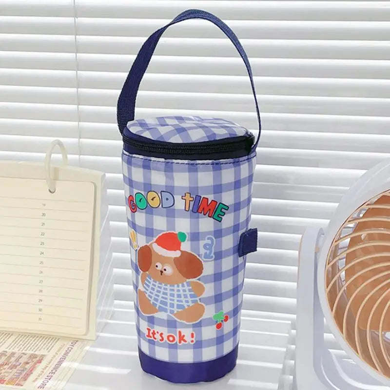 Cute Cartoon Milk Tea Tote Bag Heat Preservation Bag Portable Insulated Cup Cover Eco-friendly Handbag Cup Accessories Vue A5