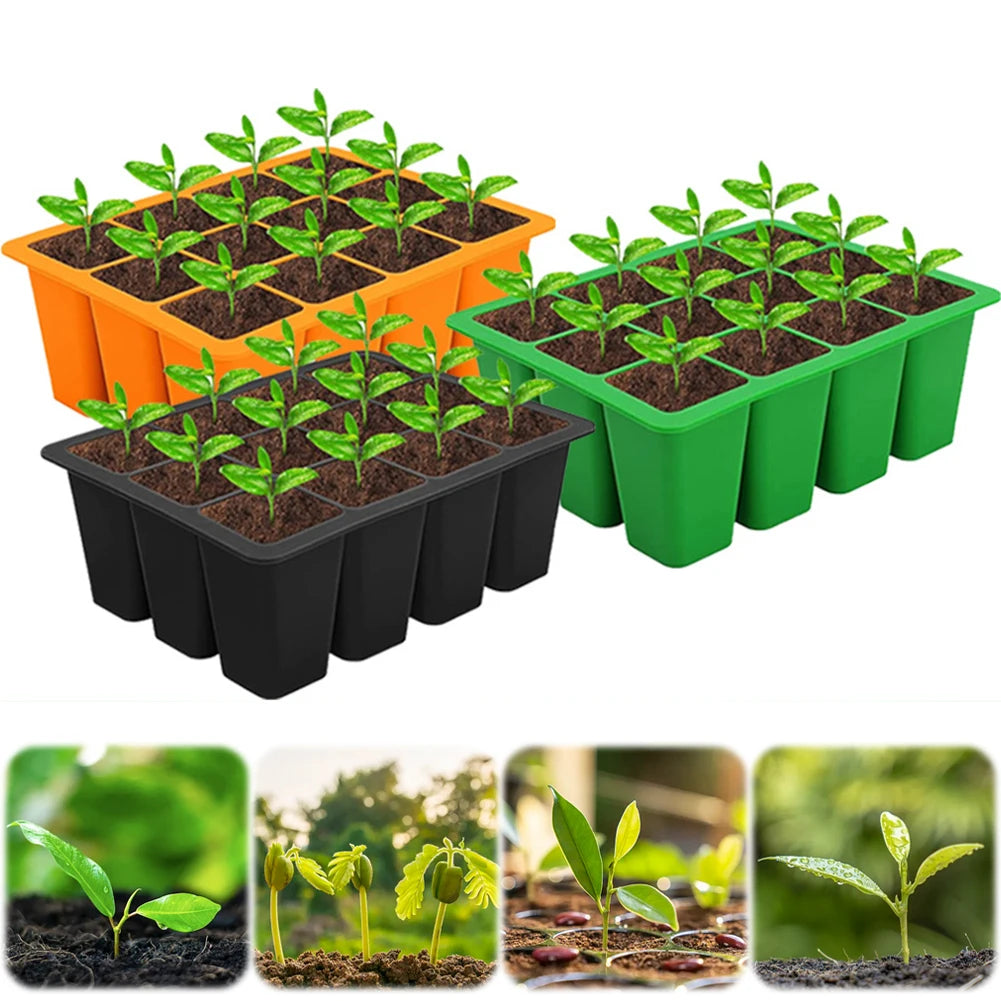 12-Cell Silicone Seed Starter Tray – Reusable Propagation Tray Seed Starter Tray Vue
