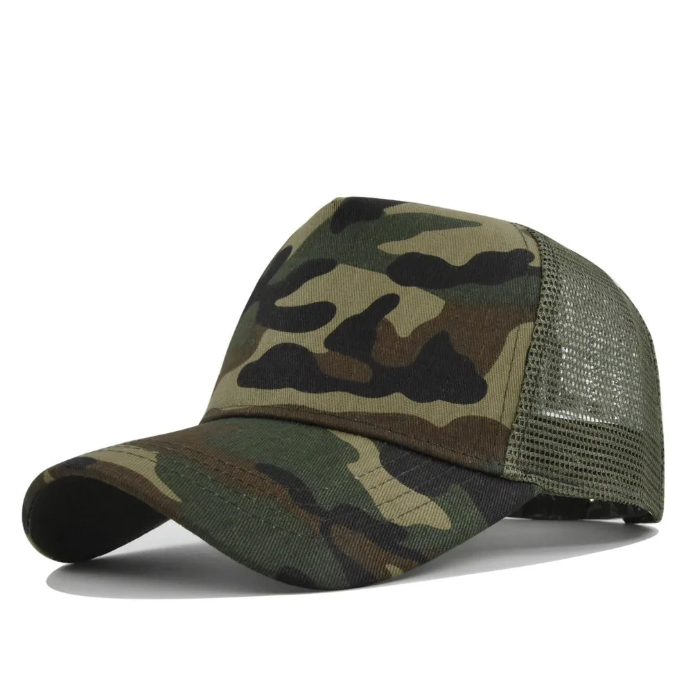 Fashion 5 Panels Baseball Cap Solid Hard Breathable Trucker Hat